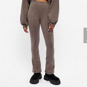 Alexander Wang black stretch flared leg slim leggings Sz Small